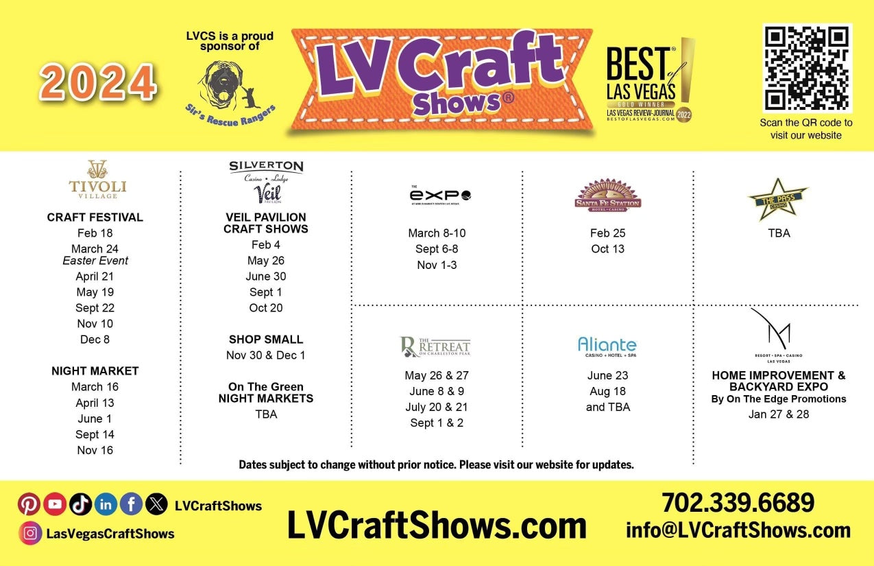 2024 LVCRAFT SHOW SCHEDULE